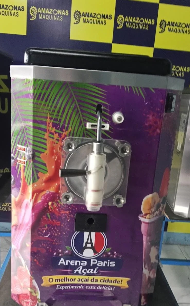 Máquina de um bico personalizada para Arena Paris Açaí